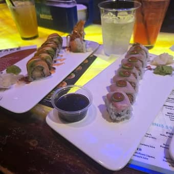 A sushi platter from their date