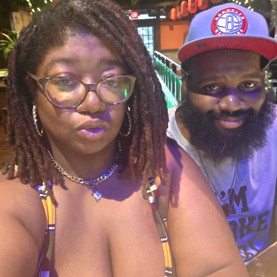 A couple close together on a planned date night